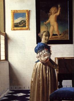 約翰尼斯 維米爾 A Lady Standing at a Virginal 約翰尼斯 維米爾 A Lady Standing at a Virginal